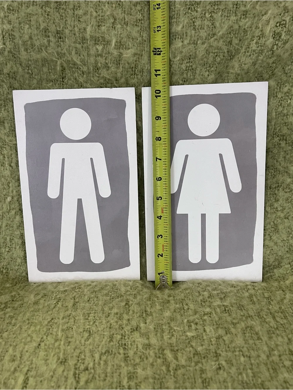 Farmhouse Wood Restroom Signs Set of 2 Gray White Men Women Bathroom Decor 6x10